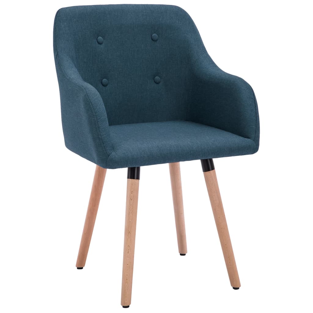 Eetkamerstoelen 2 st stof crèmekleurig