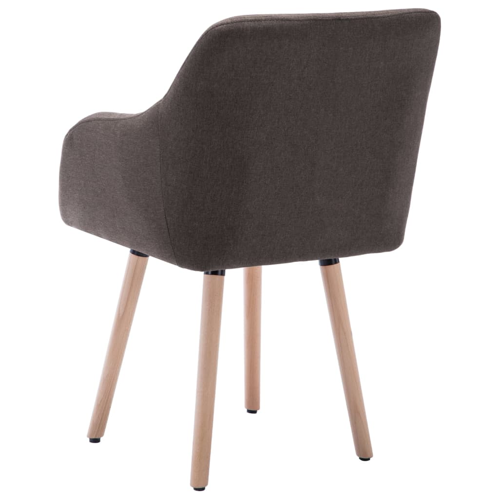 Eetkamerstoelen 2 st stof crèmekleurig