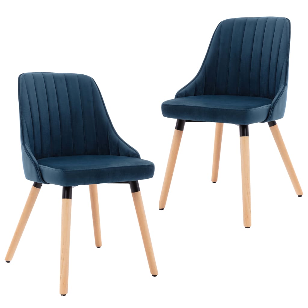 Chaises de salle à manger 2 pcs velours