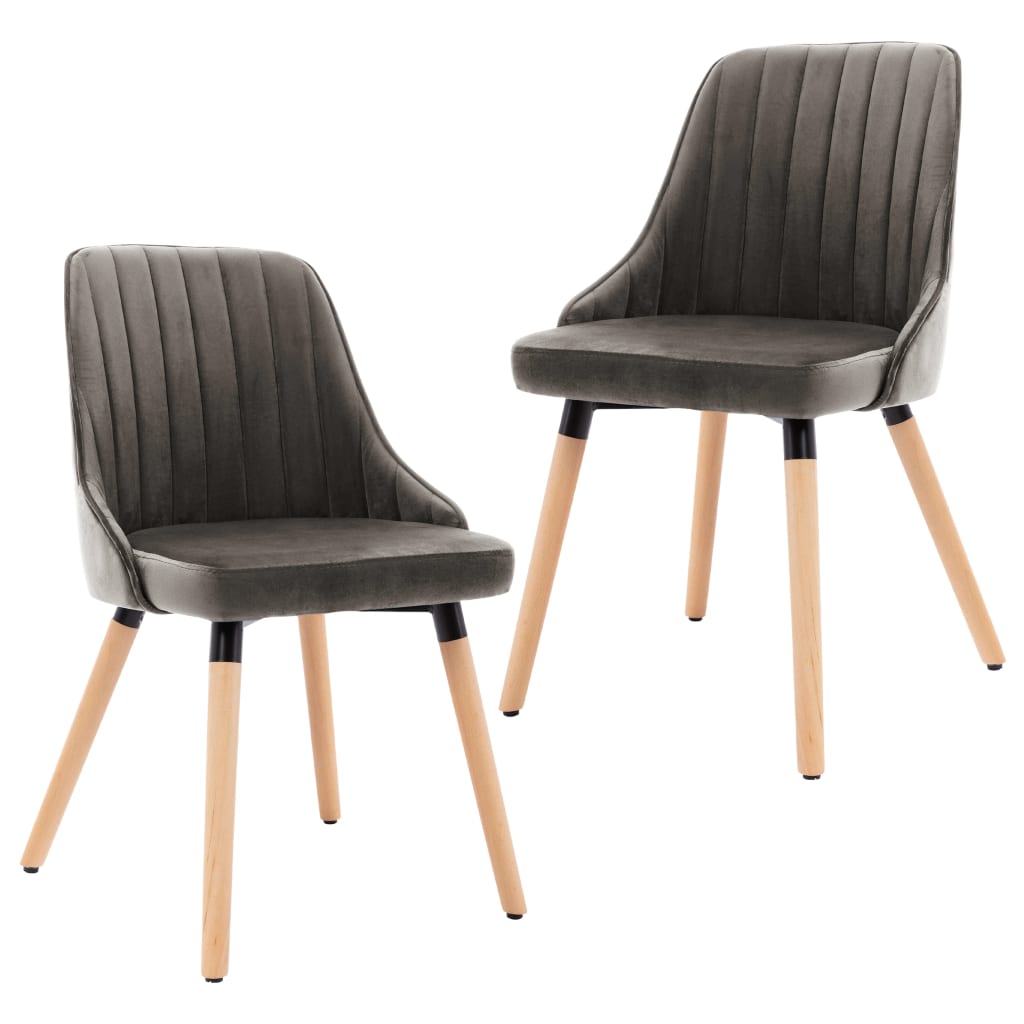 Chaises de salle à manger 2 pcs velours