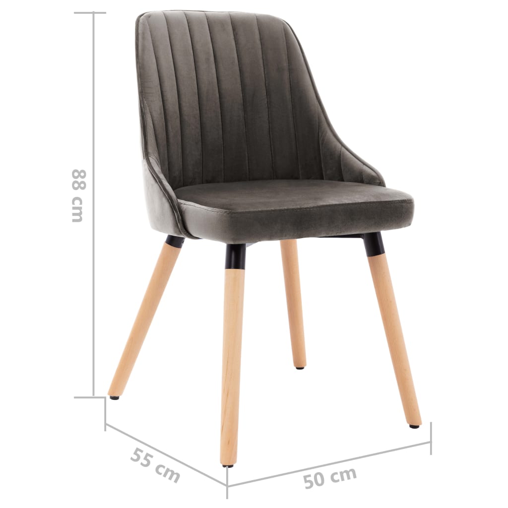 Eetkamerstoelen 2 st fluweel