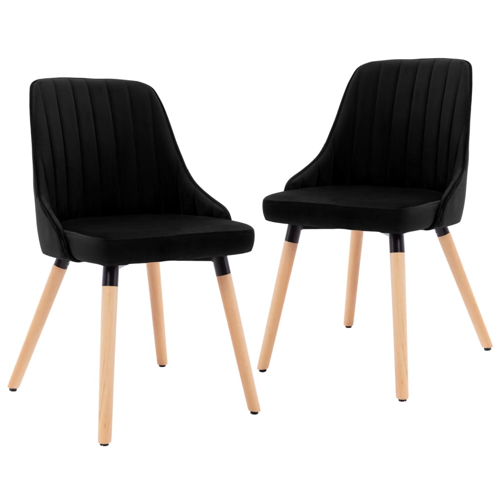 Chaises de salle à manger 2 pcs velours