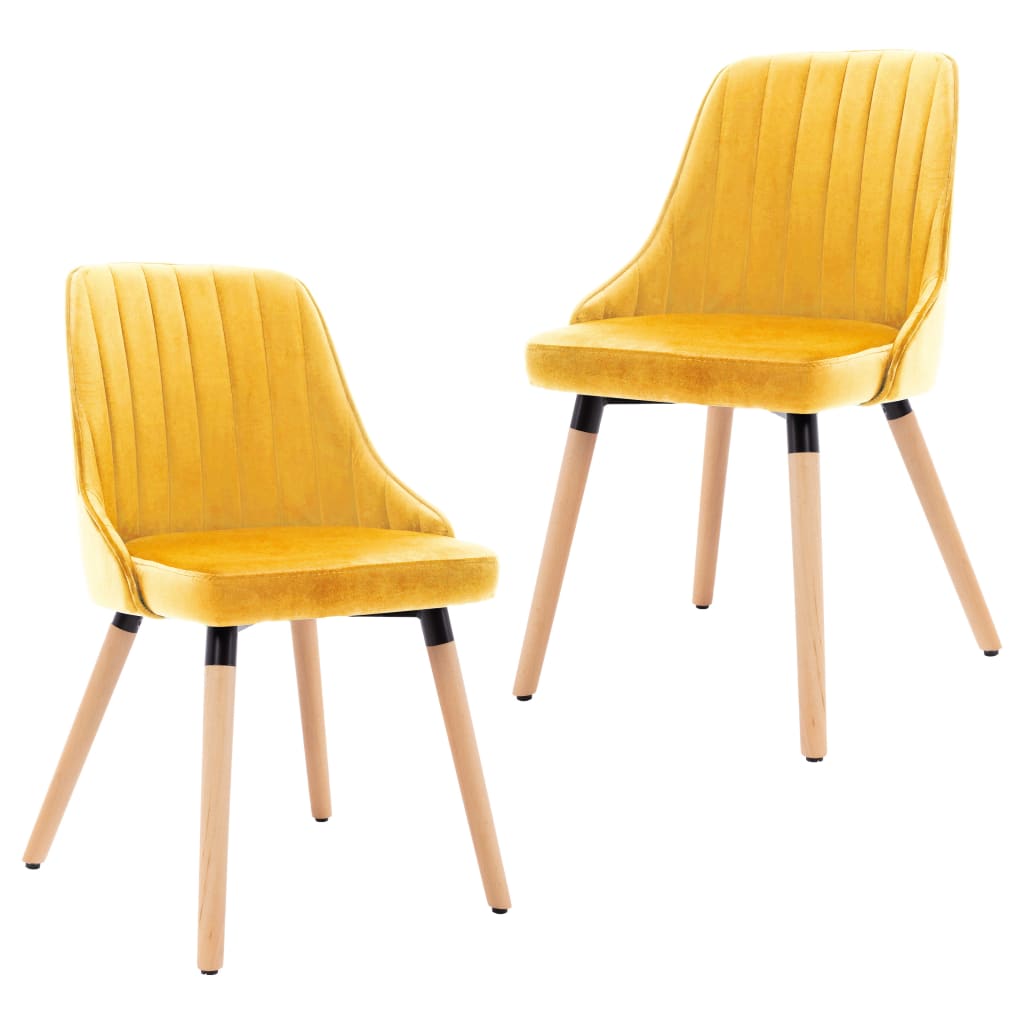 Chaises de salle à manger 2 pcs velours