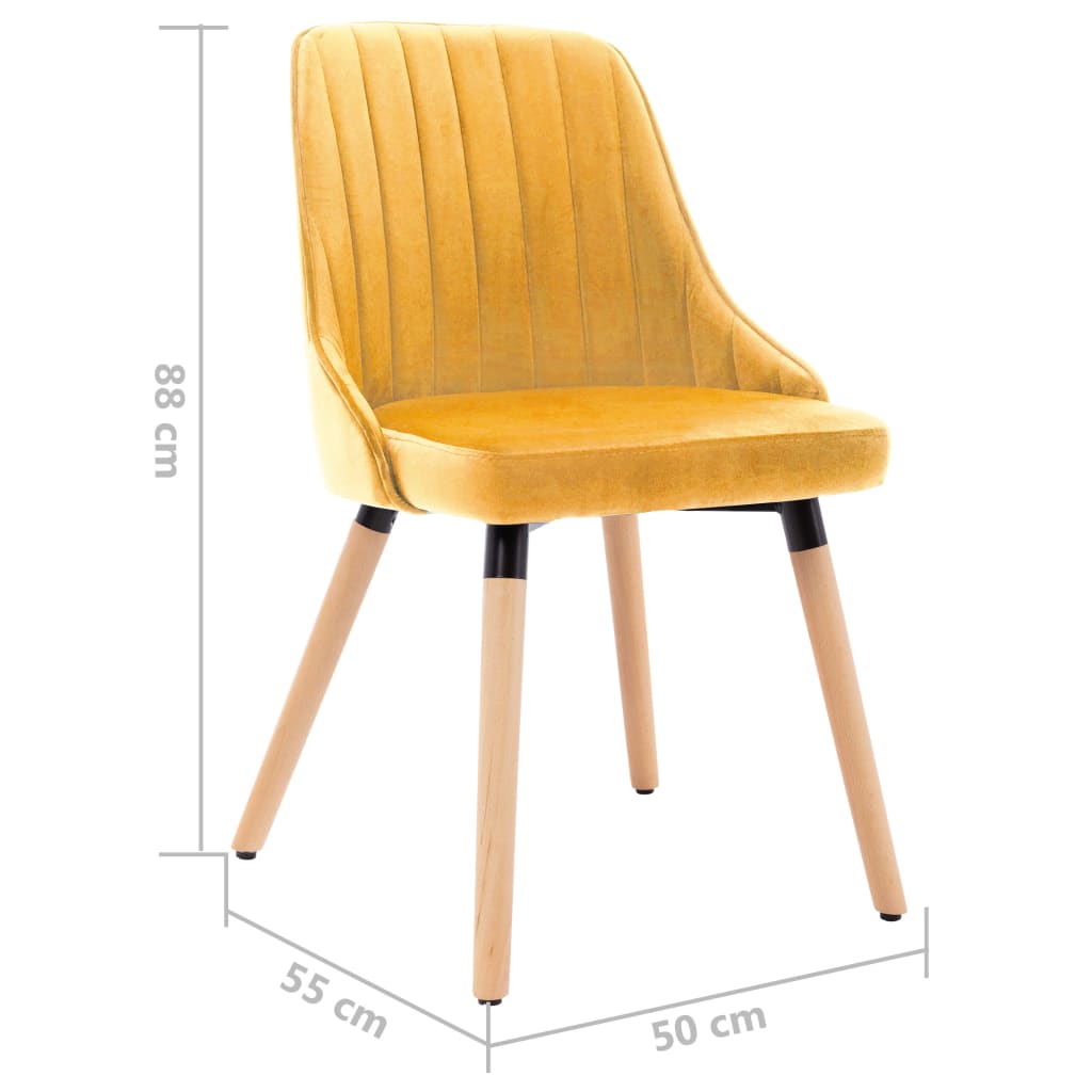 Eetkamerstoelen 2 st fluweel