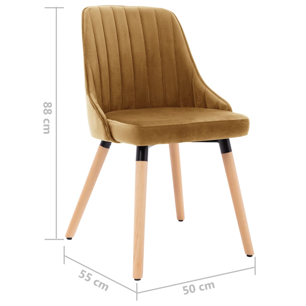 Eetkamerstoelen 2 st fluweel