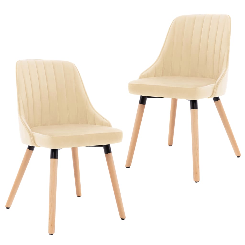 Eetkamerstoelen 2 st fluweel