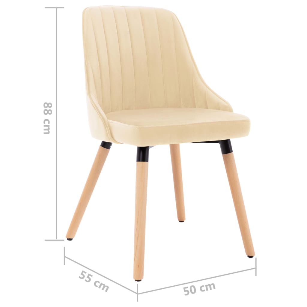 Eetkamerstoelen 2 st fluweel