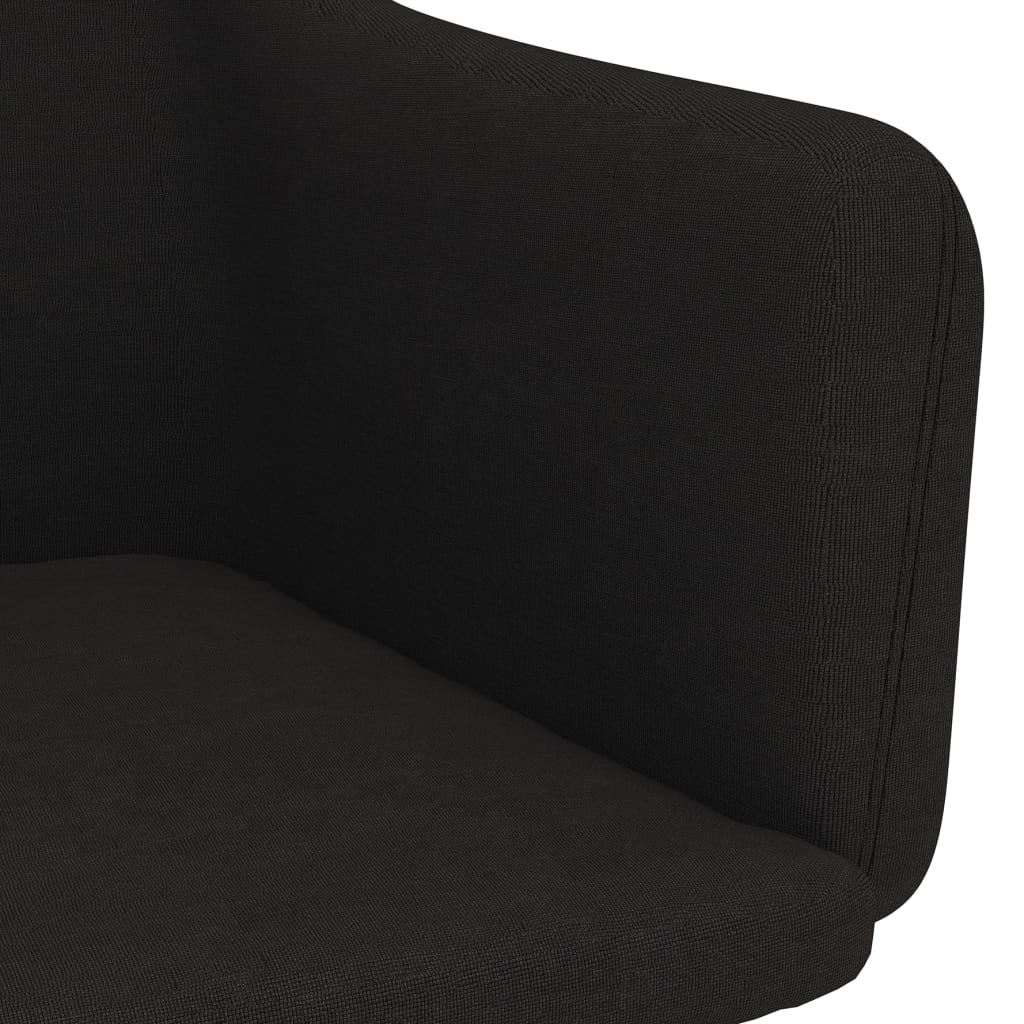 Chaises de salle à manger 2 pcs tissu noir