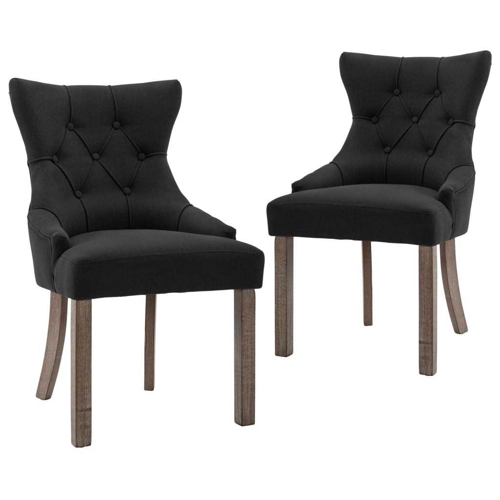 Chaises de salle à manger 2 pcs en tissu