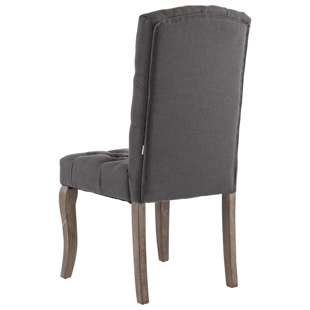 Chaises de salle à manger 2 pcs tissu aspect lin