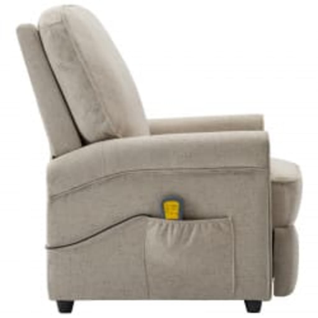 Fauteuil de massage tissu gris clair