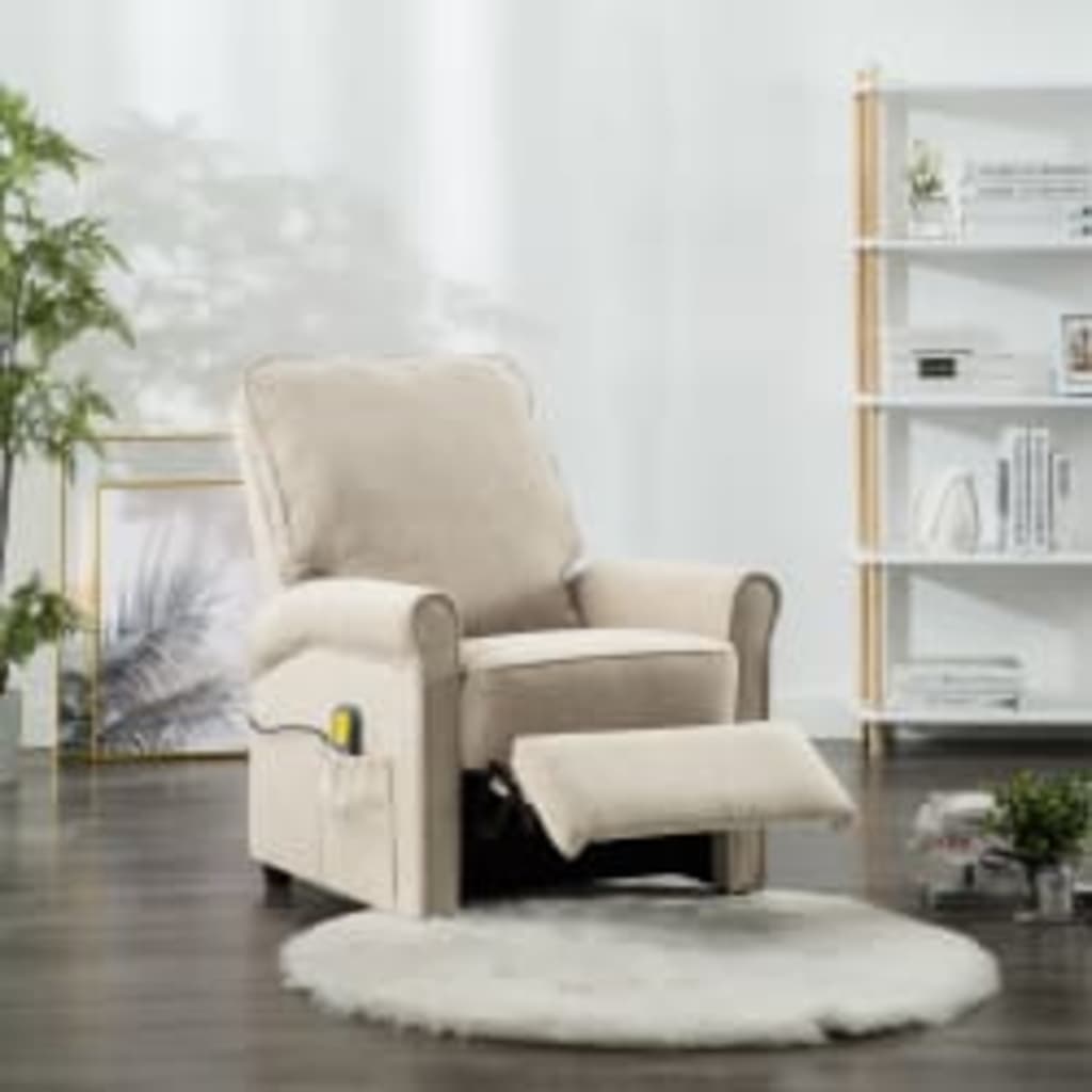 Fauteuil de massage tissu gris clair