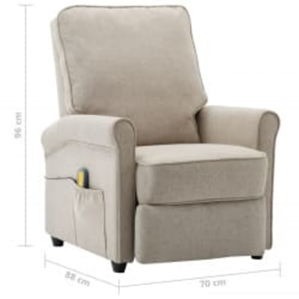 Fauteuil de massage tissu gris clair