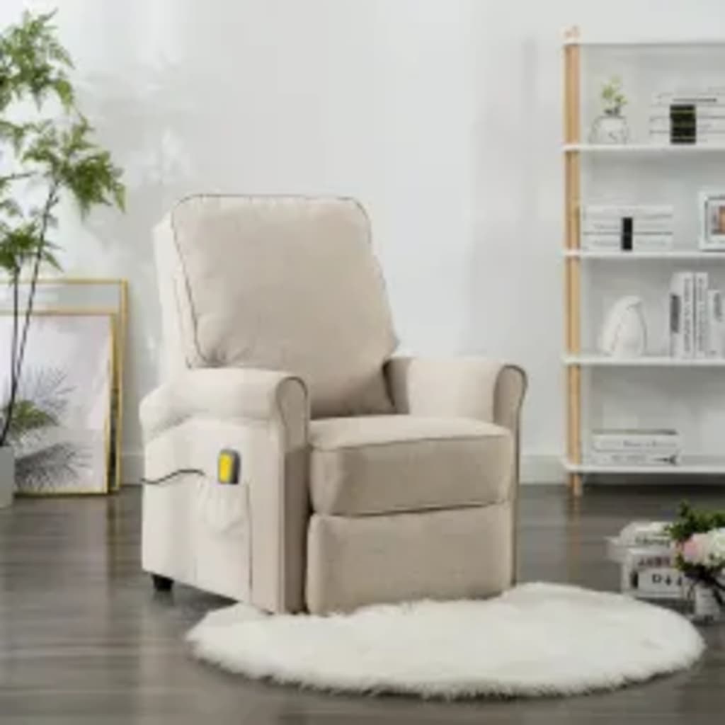 Fauteuil de massage tissu gris clair