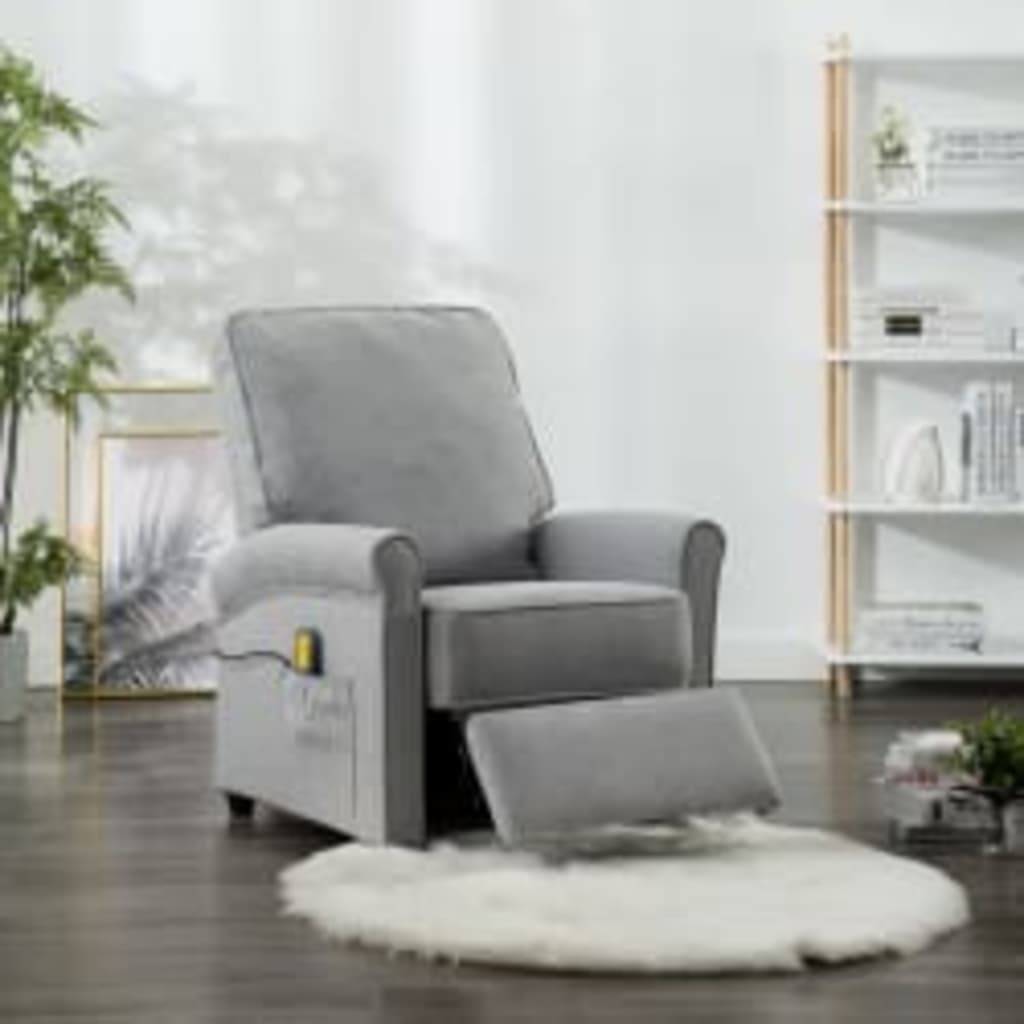 Fauteuil de massage tissu gris clair