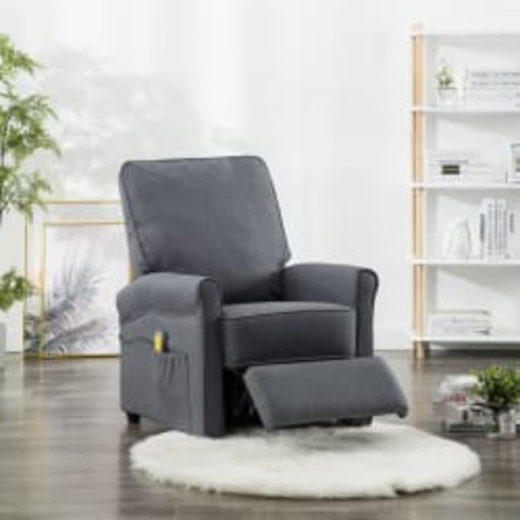 Fauteuil de massage tissu gris clair