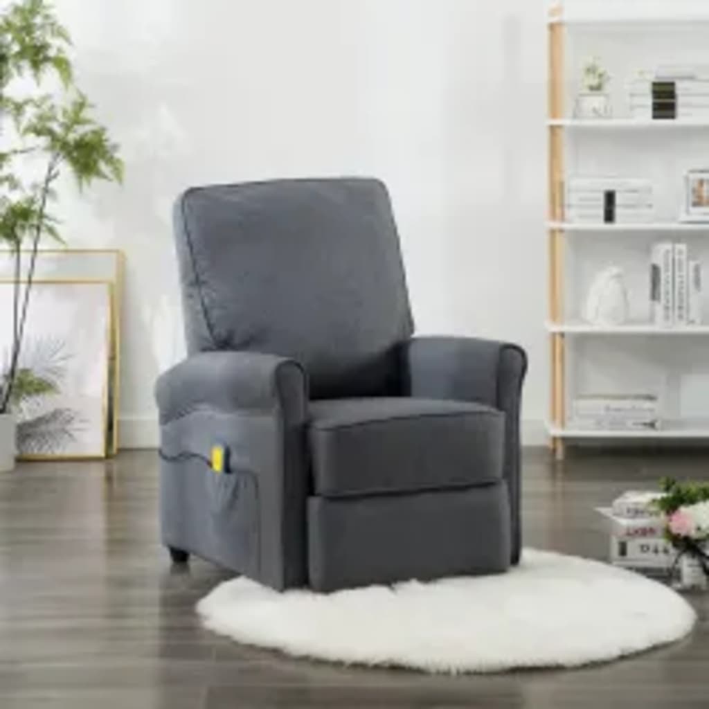 Fauteuil de massage tissu gris clair