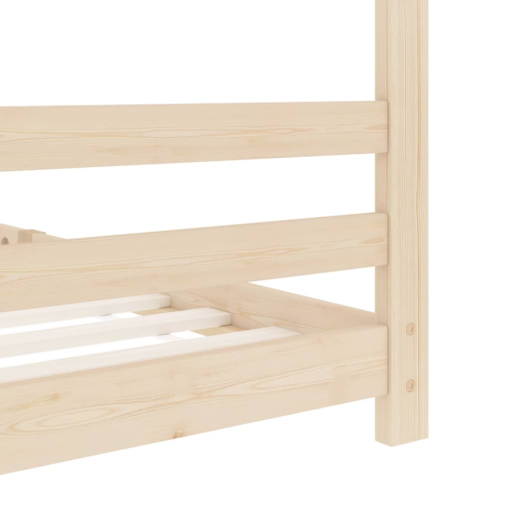 Kinderbedframe massief grenenhout 90x200 cm