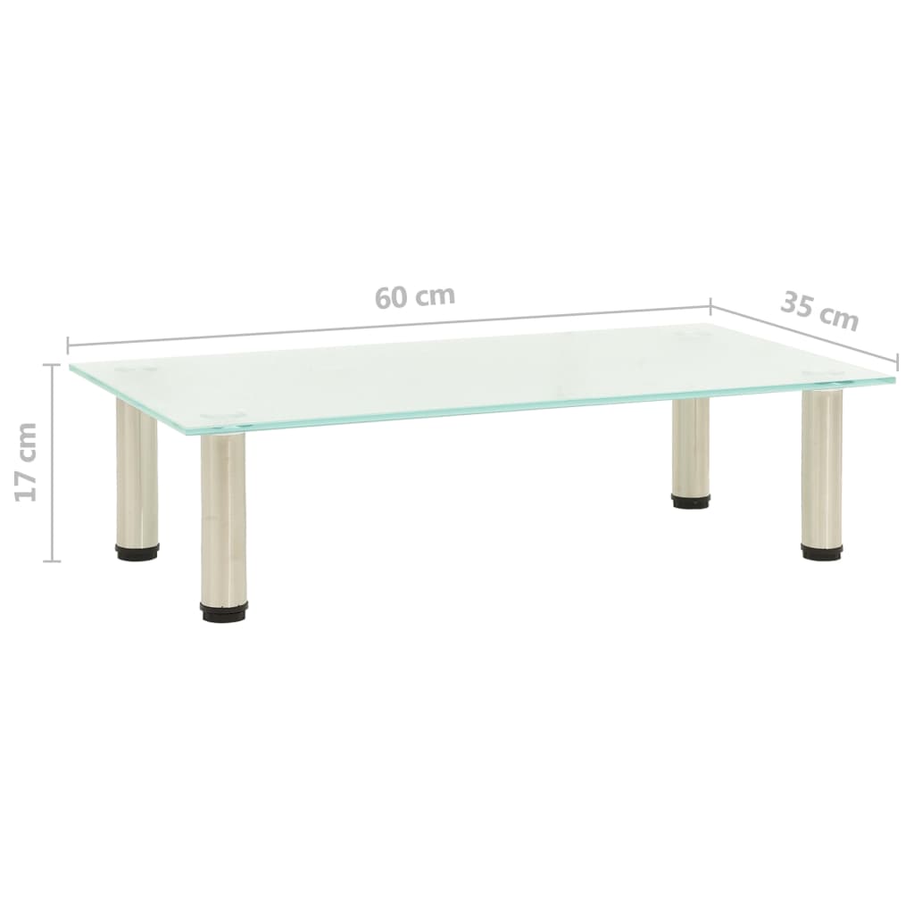 Tv-meubel 80x35x17 cm gehard glas transparant