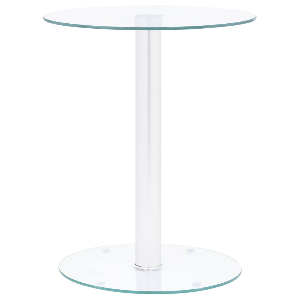 Salontafel 40 cm gehard glas transparant