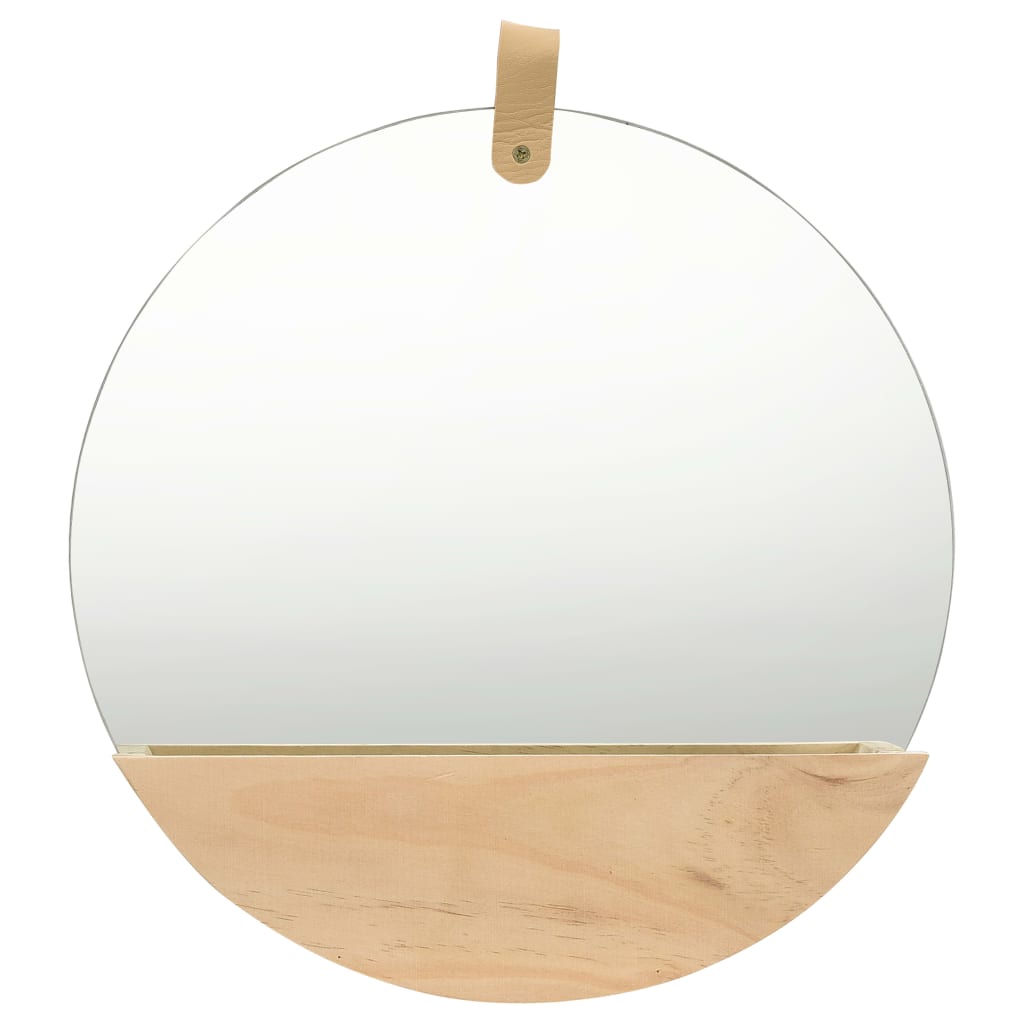 Miroir mural 35 cm en bois de pin massif