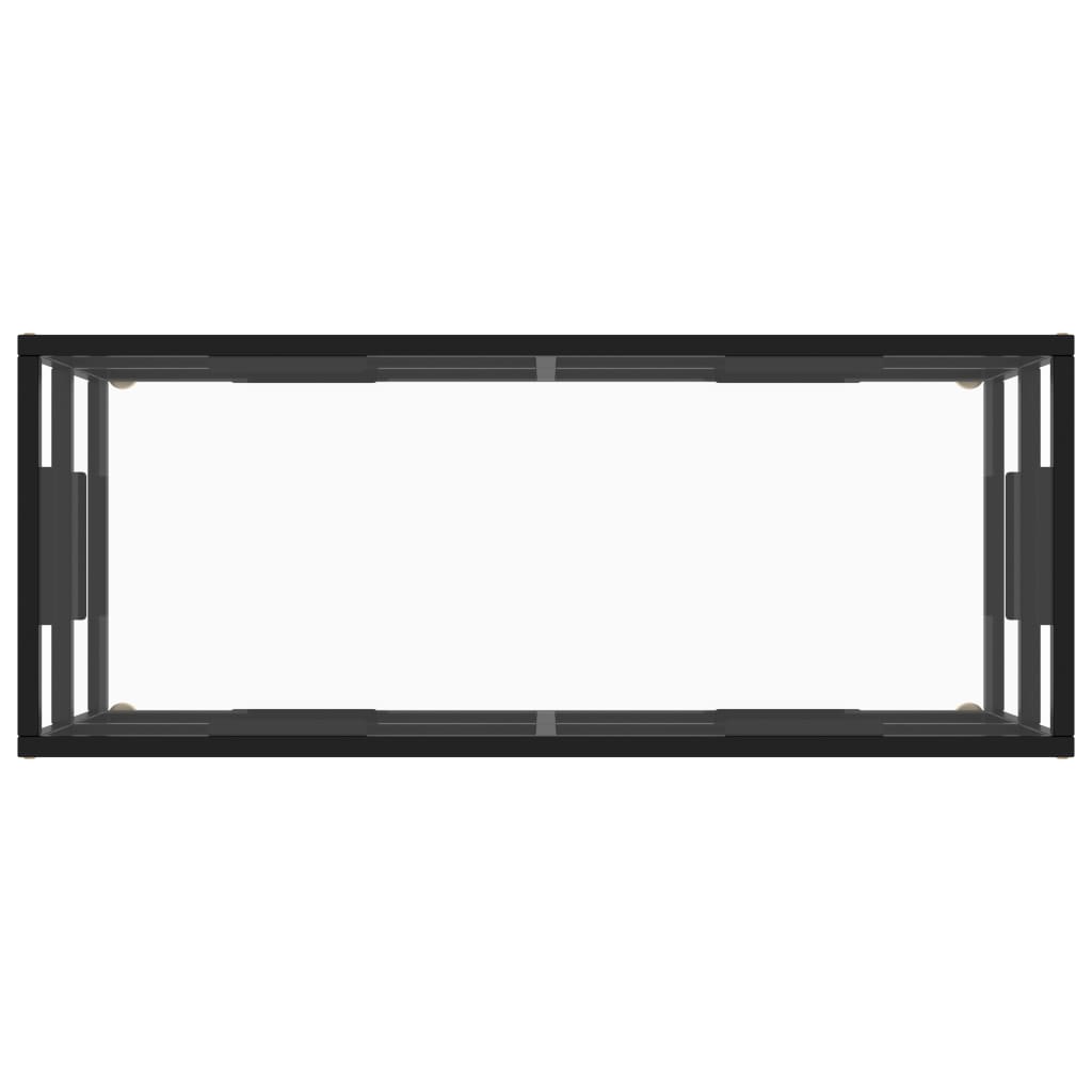 Tv-meubel met zwart glas 120x40x40 cm zwart