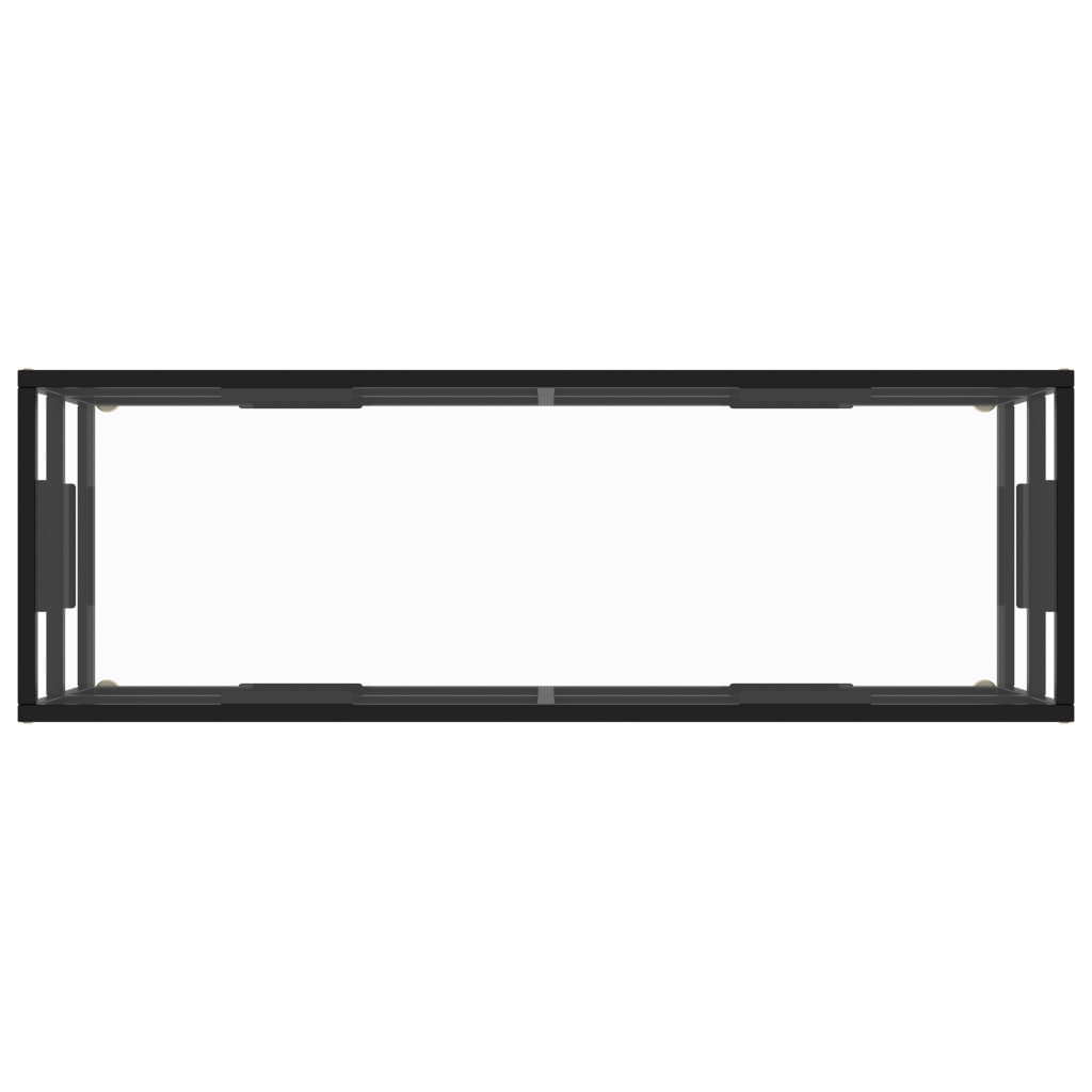 Tv-meubel met zwart glas 120x40x40 cm zwart