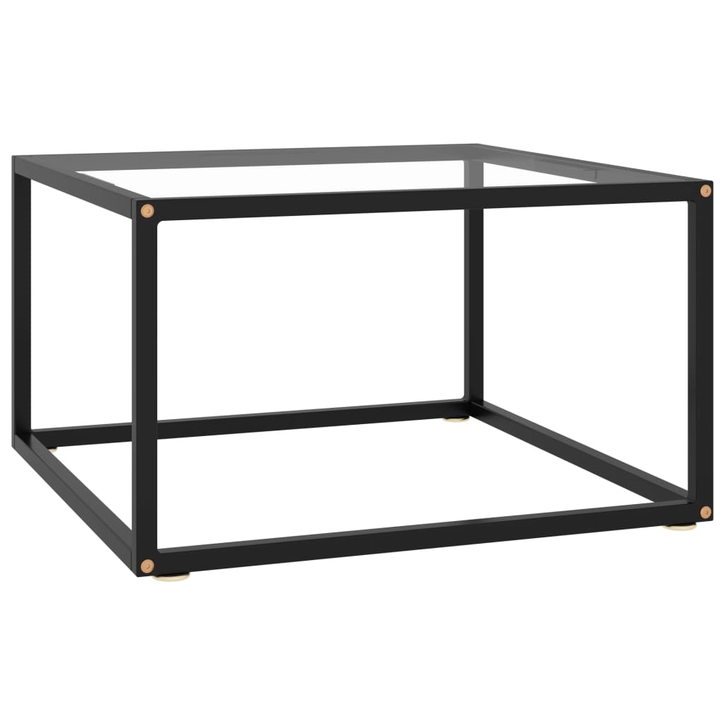 Salontafel met gehard glas 100x50x35 cm