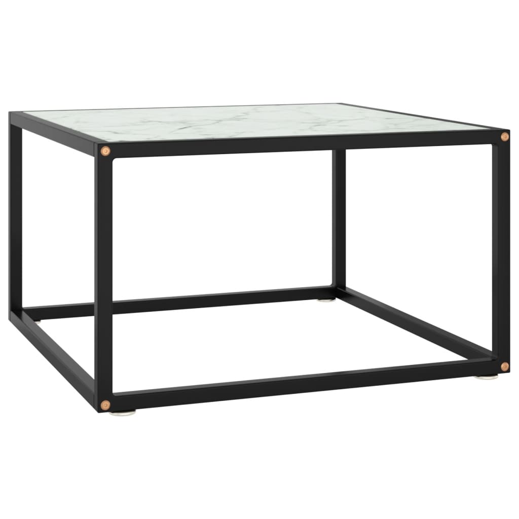 Salontafel met gehard glas 100x50x35 cm