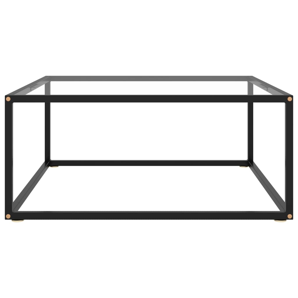 Salontafel met gehard glas 100x50x35 cm