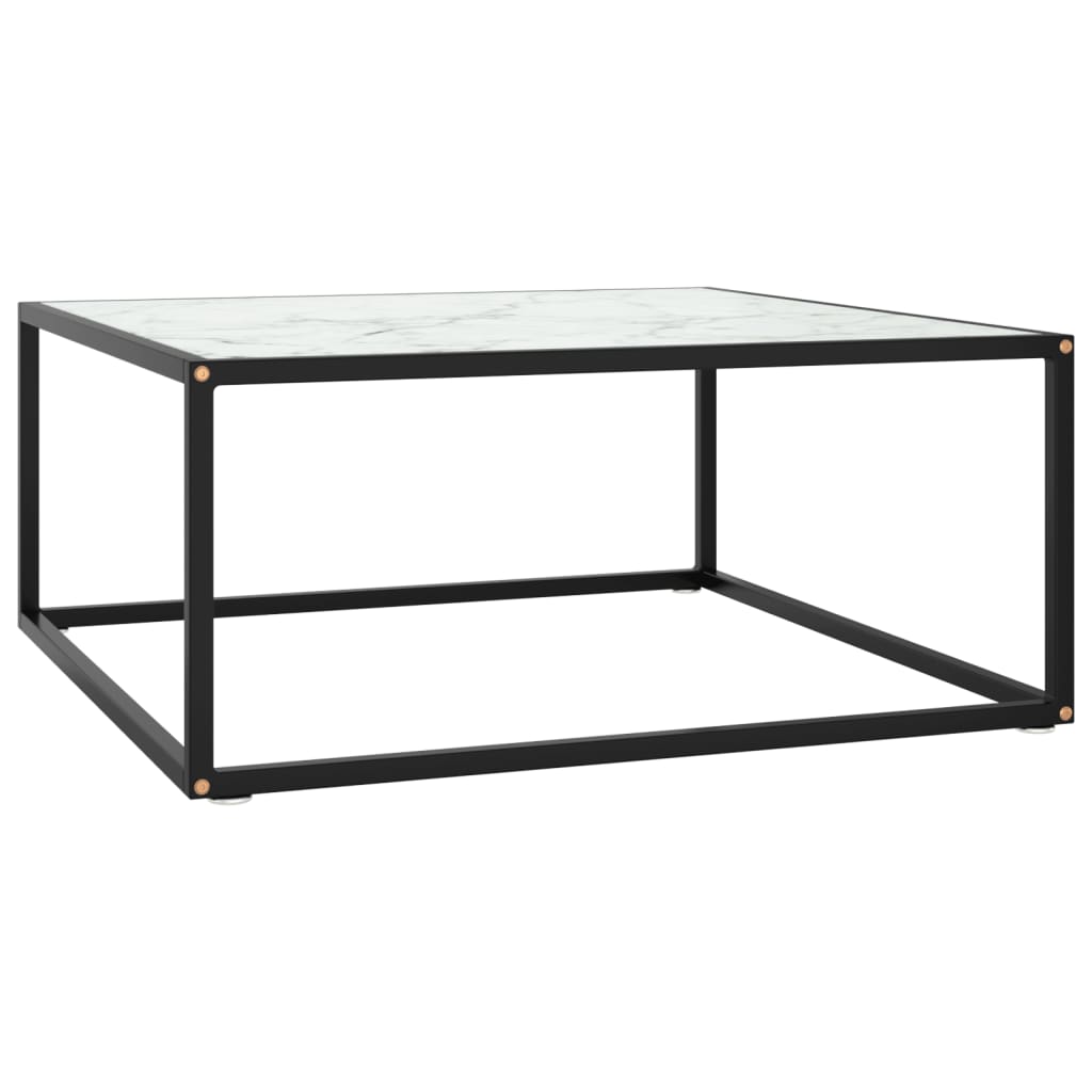 Salontafel met gehard glas 100x50x35 cm