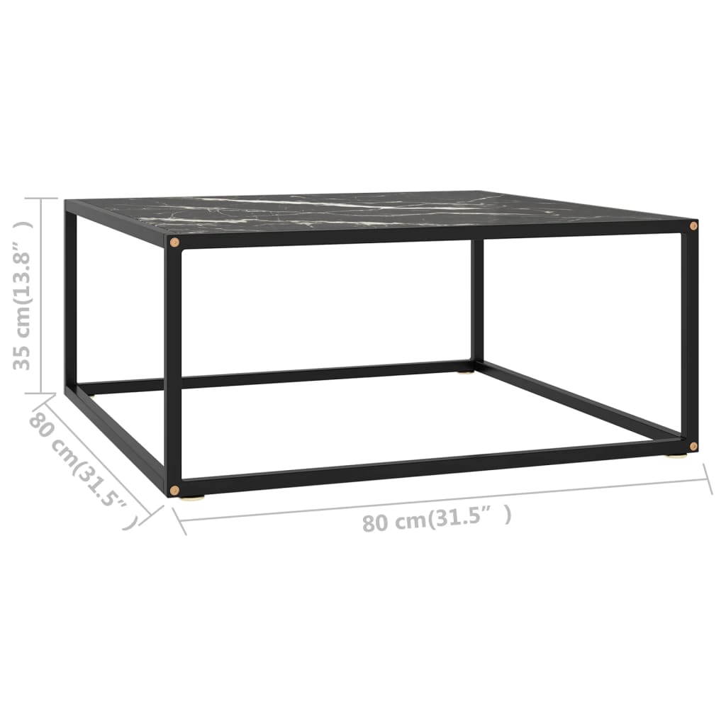 Salontafel met gehard glas 120x50x35 cm