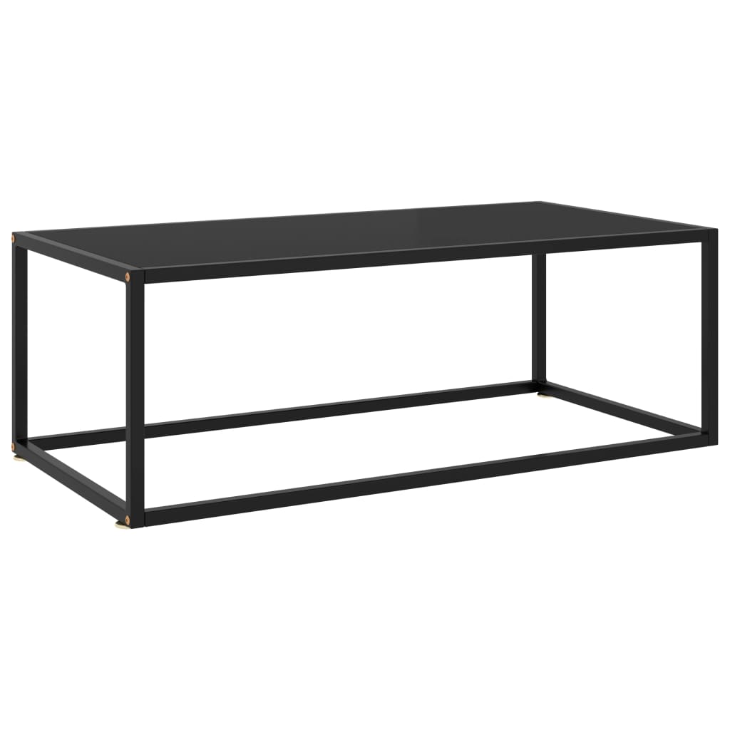 Salontafel met gehard glas 120x50x35 cm