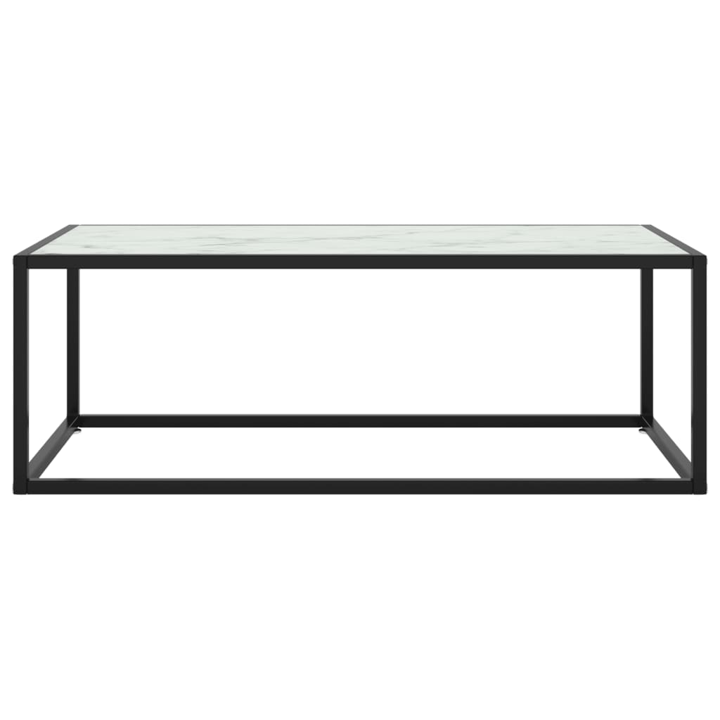 Salontafel met gehard glas 120x50x35 cm