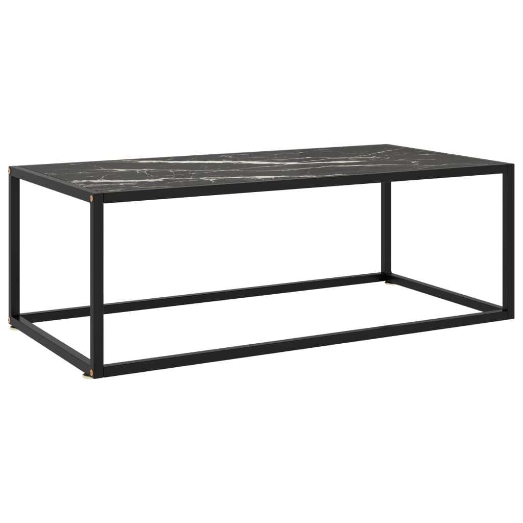 Salontafel met gehard glas 100x50x35 cm