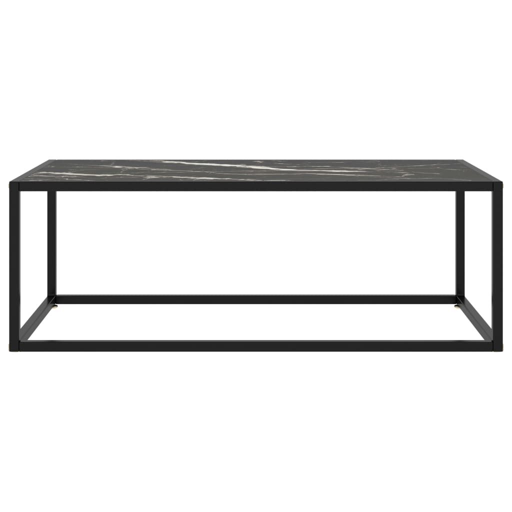 Salontafel met gehard glas 120x50x35 cm