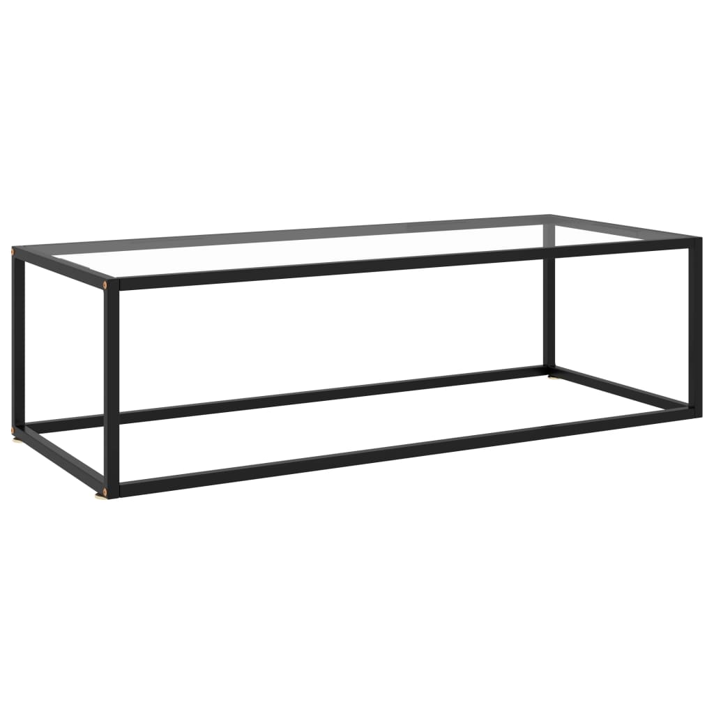 Salontafel met gehard glas 100x50x35 cm