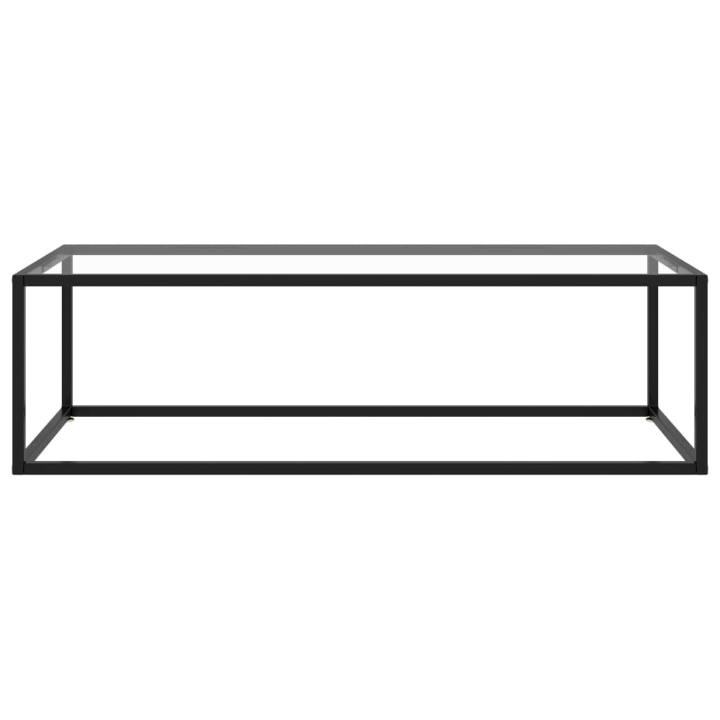 Salontafel met gehard glas 100x50x35 cm