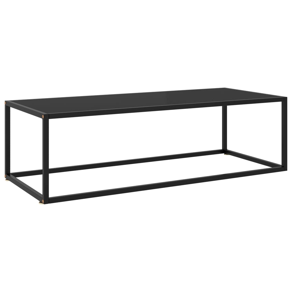 Salontafel met gehard glas 100x50x35 cm