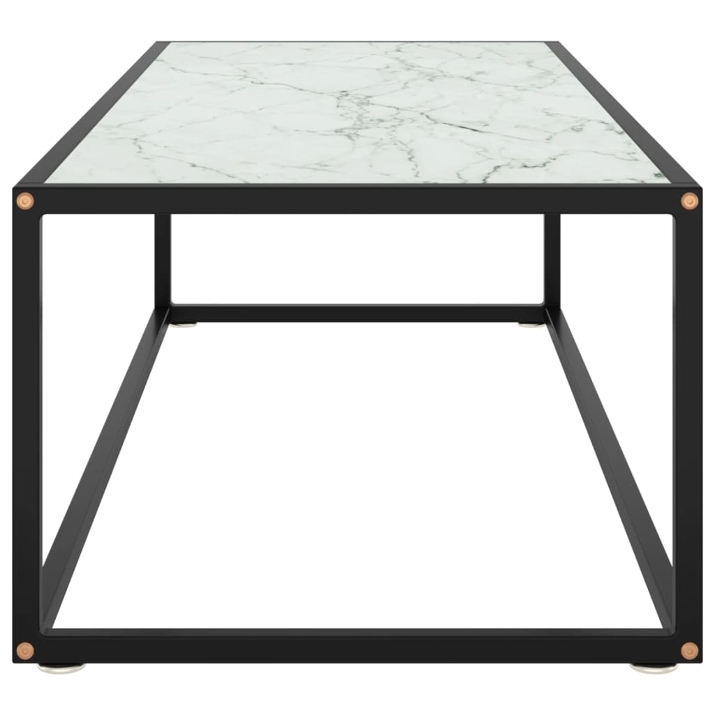 Salontafel met gehard glas 100x50x35 cm