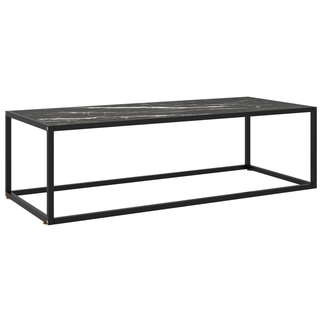 Salontafel met gehard glas 120x50x35 cm