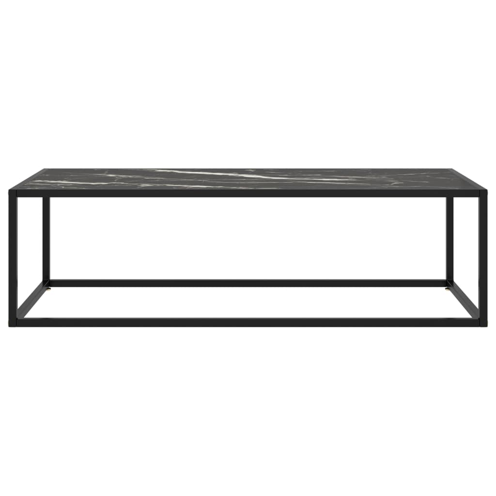 Salontafel met gehard glas 100x50x35 cm