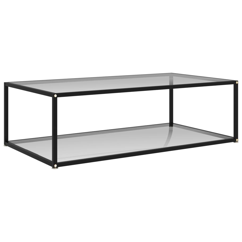 Salontafel 60x60x35 cm gehard glas transparant