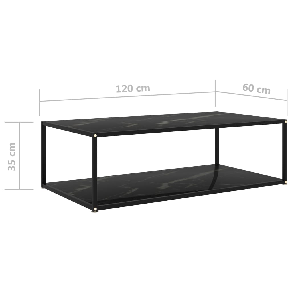 Salontafel 60x60x35 cm gehard glas transparant