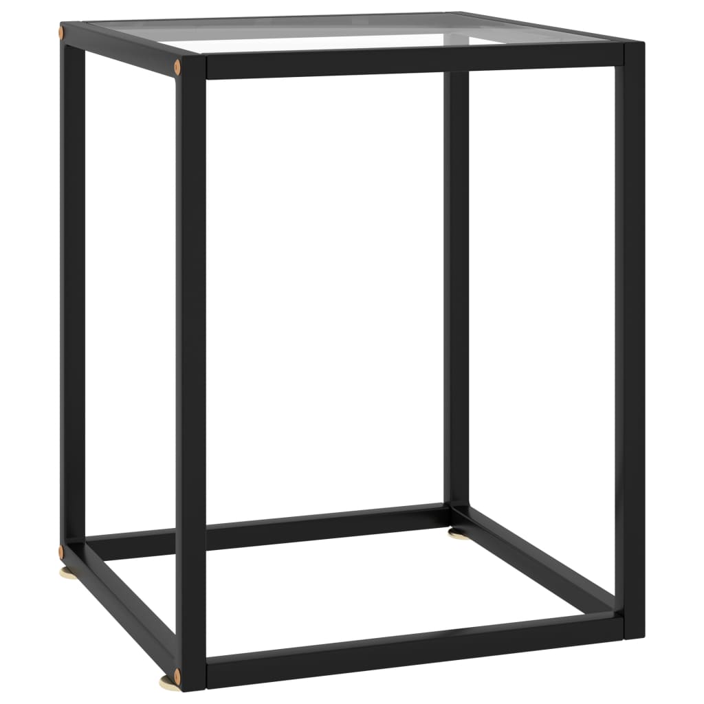 Salontafel met gehard glas 100x50x35 cm