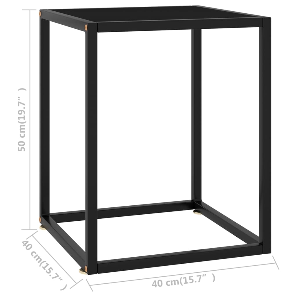 Salontafel met gehard glas 100x50x35 cm