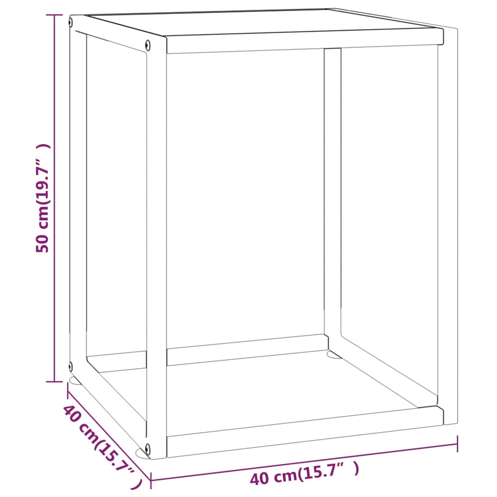 Table basse en verre trempé 100x50x35 cm