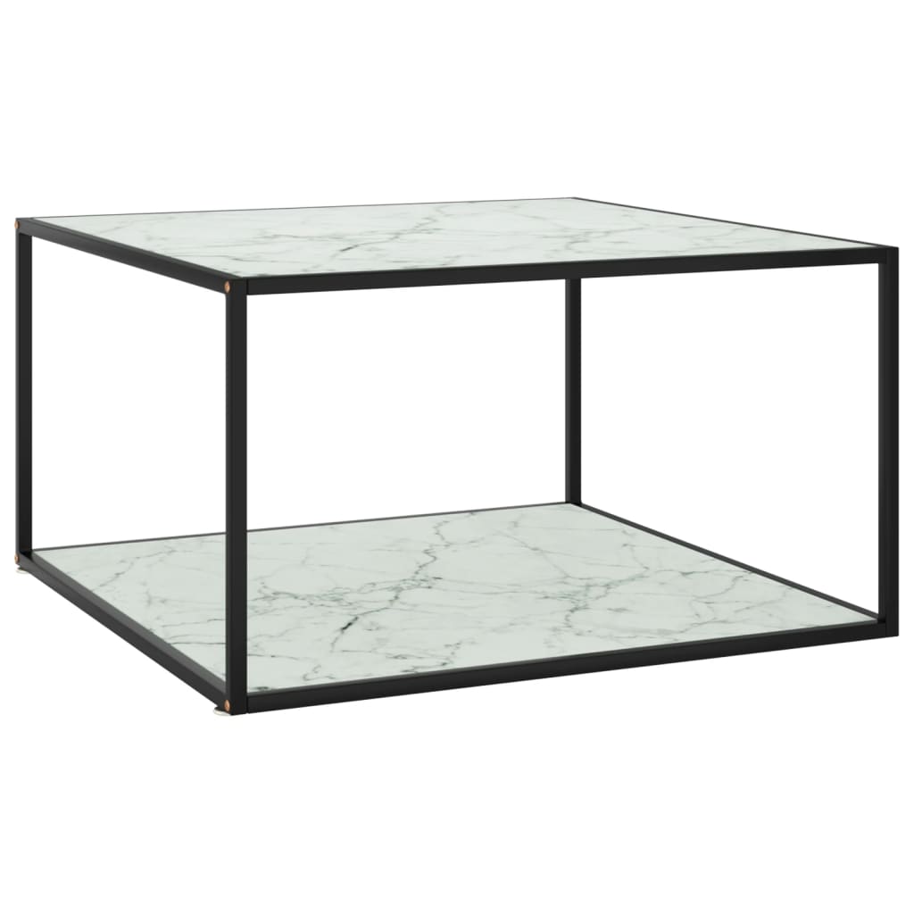 Salontafel met gehard glas 100x50x35 cm