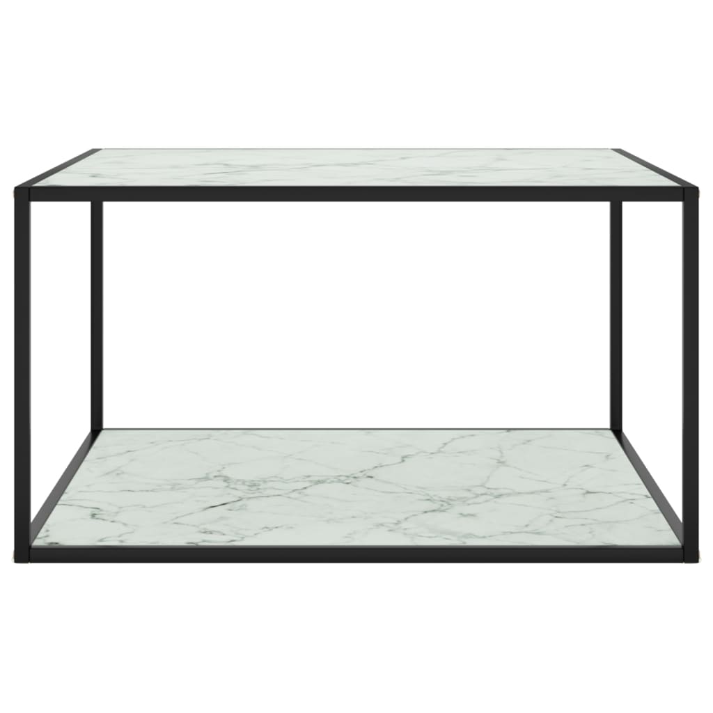 Salontafel met gehard glas 100x50x35 cm