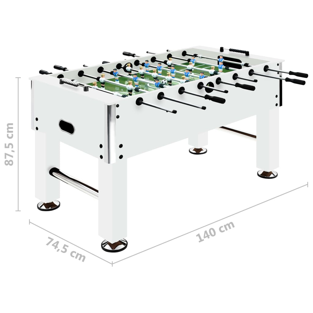 Voetbaltafel 60 kg 140x74,5x87,5 cm staal